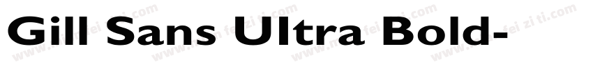 Gill Sans UItra Bold字体转换